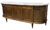 LOUIS XVI STYLE MARBLE-TOP MAH