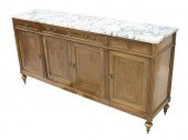 LOUIS XVI STYLE MARBLE-TOP MAH