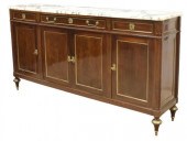 LOUIS XVI STYLE MARBLE-TOP MAH