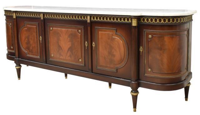 LOUIS XVI STYLE MARBLE-TOP MAHOGANY
