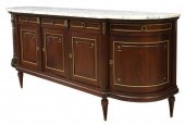 LOUIS XVI STYLE MARBLE-TOP MAH