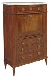 LOUIS XVI STYLE MARBLE-TOP SEC