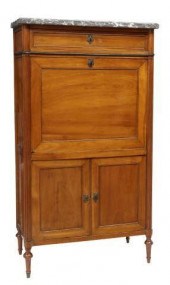 LOUIS XVI STYLE MARBLE-TOP SEC