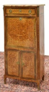LOUIS XVI STYLE MARBLE-TOP SEC