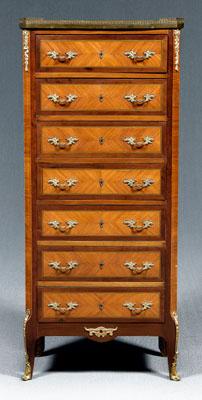 Louis XVI style marble-top semanier