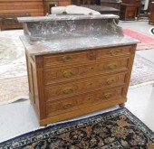 LOUIS XVI STYLE MARBLE-TOP WAS