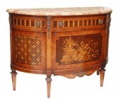 LOUIS XVI STYLE MARQUETRY DEMI