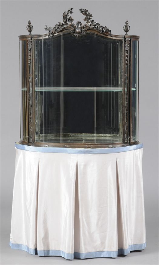 LOUIS XVI STYLE METAL BOWFRONT