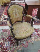LOUIS XVI STYLE NEEDLEPOINT FA