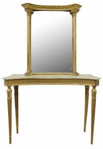 LOUIS XVI STYLE ONYX-TOP GILTWOOD