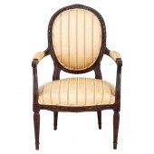 LOUIS XVI STYLE OPEN ARM CHAIR