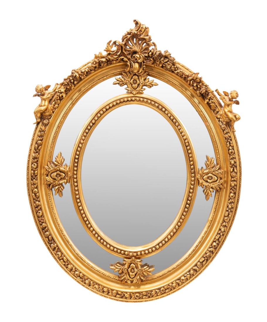 LOUIS XVI STYLE OVAL GILTWOOD
