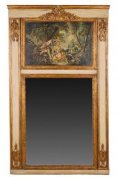 LOUIS XVI STYLE PAINTED & GILT