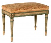 LOUIS XVI-STYLE PAINTED BENCHL