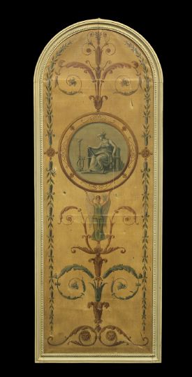 Louis XVI-Style Painted Canvas