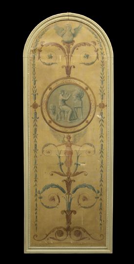 Louis XVI-Style Painted Canvas