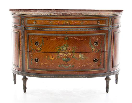 Louis XVI style painted mahogany