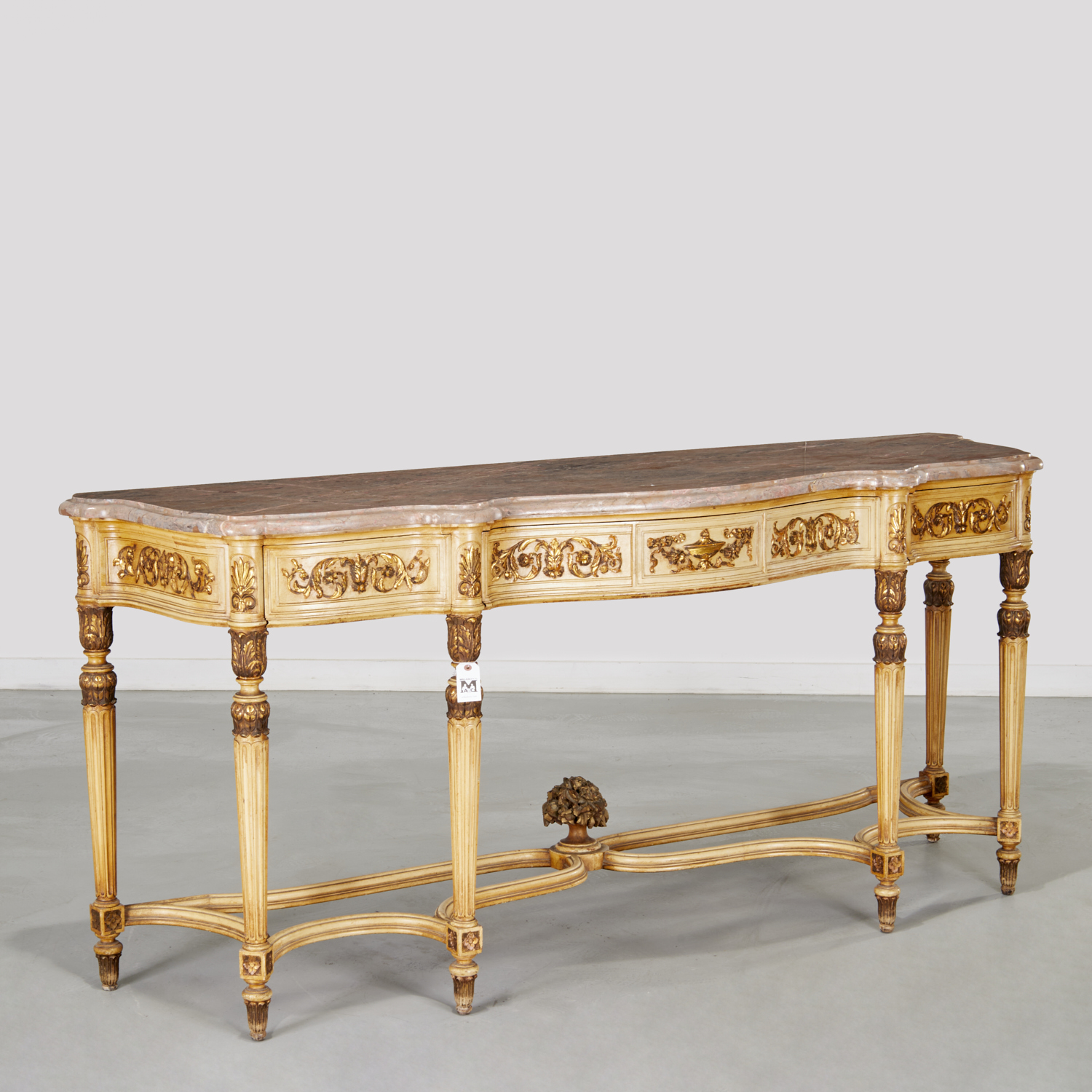 LOUIS XVI STYLE PAINTED MARBLE