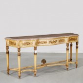 LOUIS XVI STYLE PAINTED MARBLE