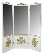 LOUIS XVI STYLE PAINTED MIRROR