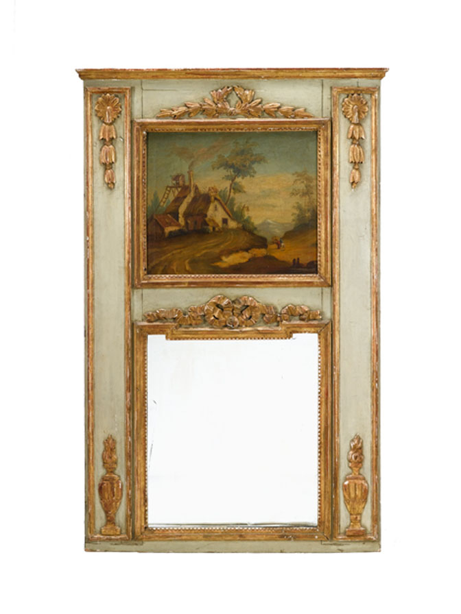 Louis XVI style painted parcel gilt