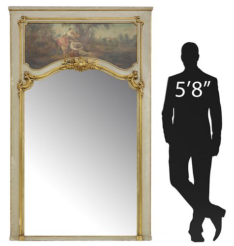 LOUIS XVI STYLE PAINTED TRUMEAU