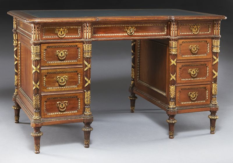 Louis XVI style parcel gilt