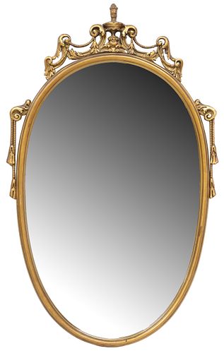 LOUIS XVI STYLE PARCEL GILT OVAL