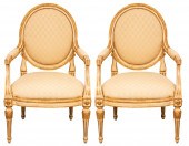LOUIS XVI STYLE PARCEL GILT FA
