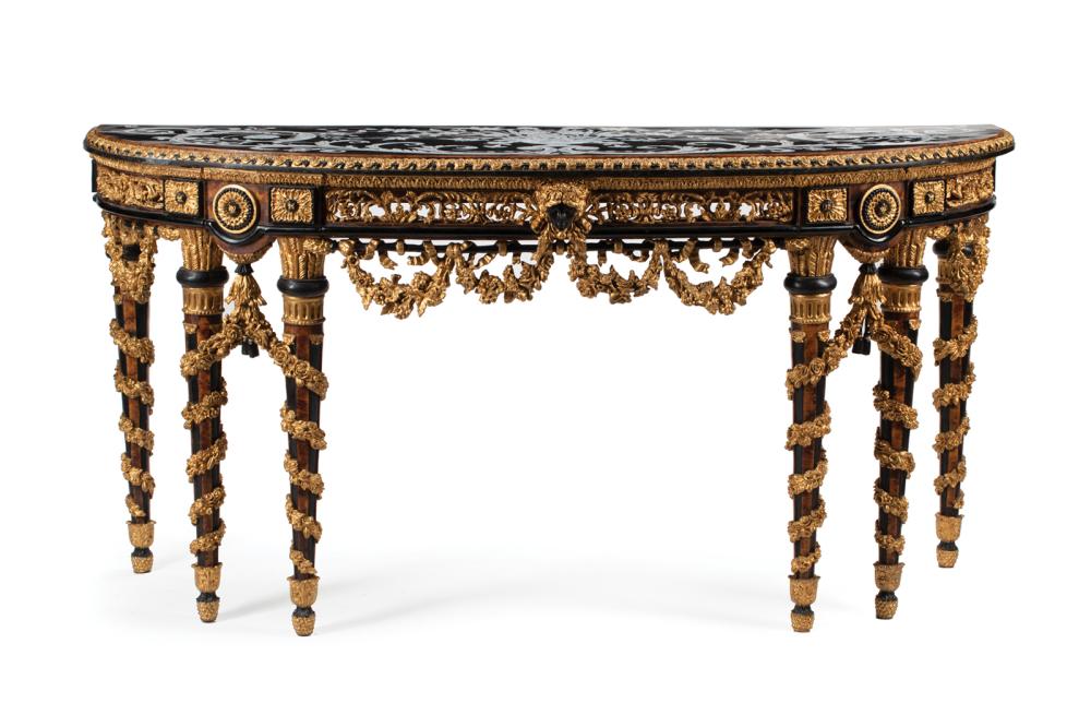 LOUIS XVI-STYLE PARCEL GILT AND