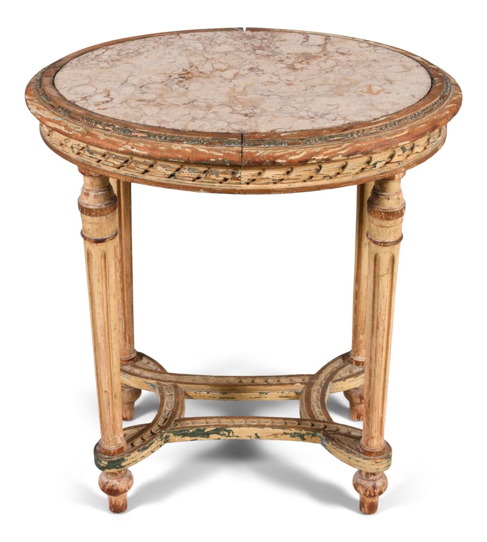 LOUIS XVI STYLE PARCEL-GILT CREAM