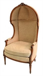 LOUIS XVI STYLE PORTERS CHAIR,