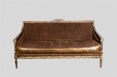 LOUIS XVI STYLE SETTEE WITH BU