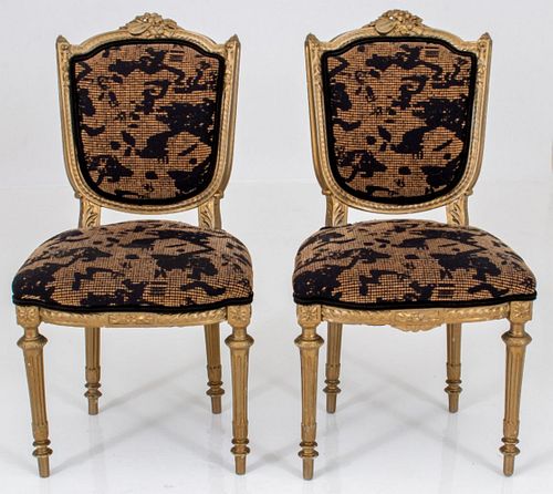 LOUIS XVI STYLE SIDE CHAIRS,