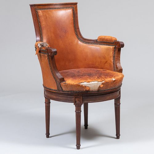 LOUIS XVI STYLE STAINED OAK AND