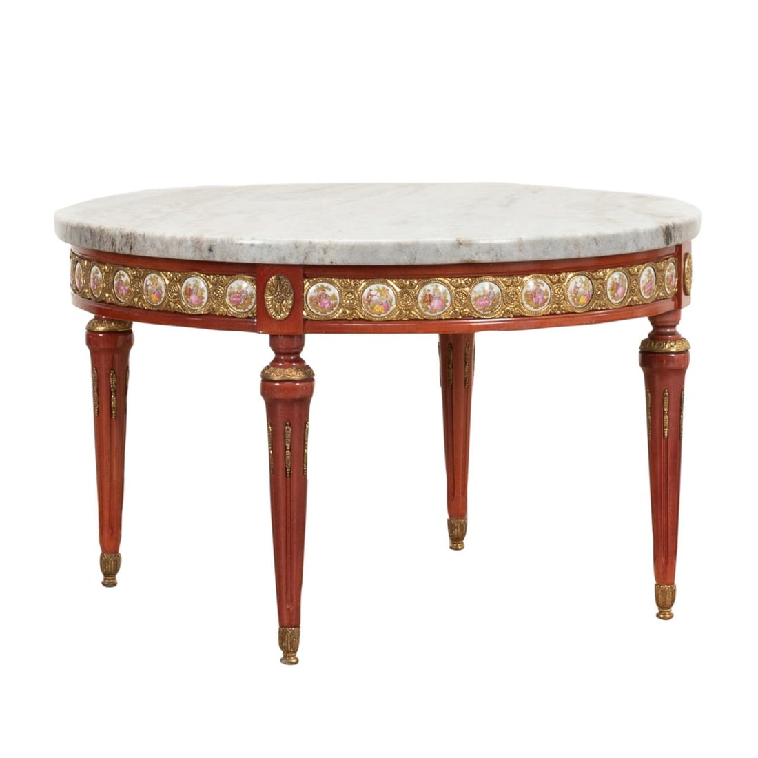 LOUIS XVI STYLE STONE & PORCELAIN