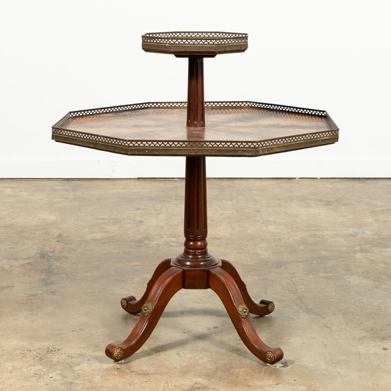 LOUIS XVI STYLE TWO-TIER MARBLE AND