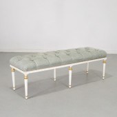 LOUIS XVI STYLE UPHOLSTERED BA
