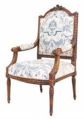 LOUIS XVI STYLE UPHOLSTERED CA