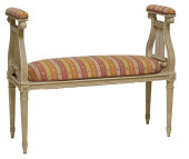 LOUIS XVI STYLE UPHOLSTERED PA