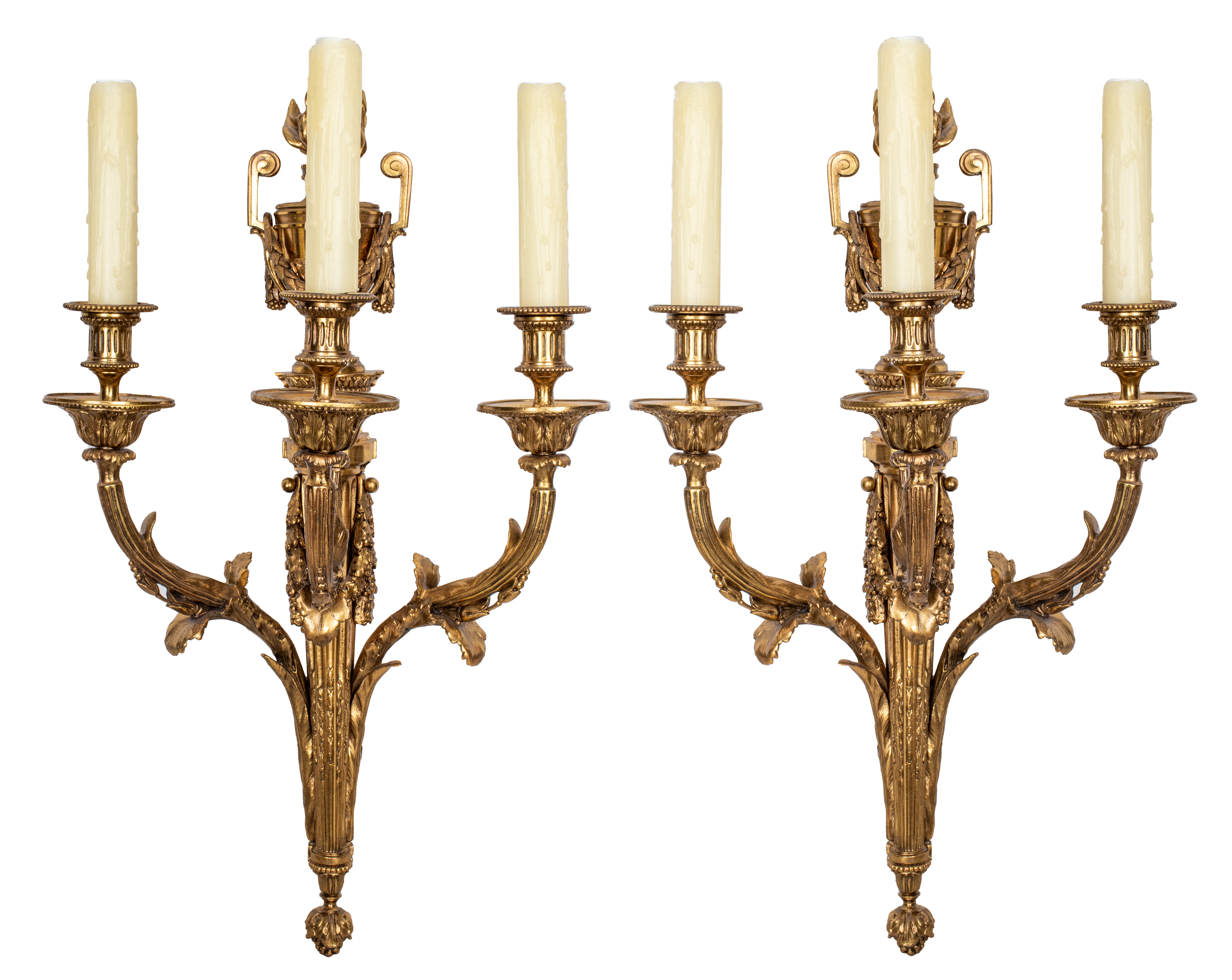 LOUIS XVI STYLE WALL SCONCES,