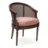 LOUIS XVI STYLE WALNUT AND CAN