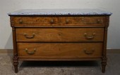 LOUIS XVI STYLE WALNUT AND MAR