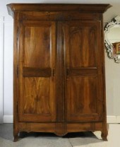 LOUIS XVI STYLE WALNUT ARMOIRE