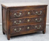 LOUIS XVI STYLE WALNUT MARBLE