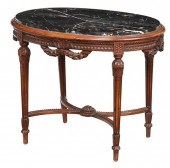 LOUIS XVI STYLE WALNUT MARBLE
