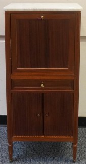 LOUIS XVI STYLE WALNUT MARBLE