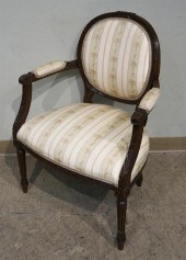 LOUIS XVI STYLE WALNUT UPHOLST