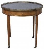 LOUIS XVI WALNUT AND MARBLE GU
