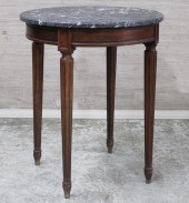 LOUIS XVI WALNUT GUERIDON W/ G